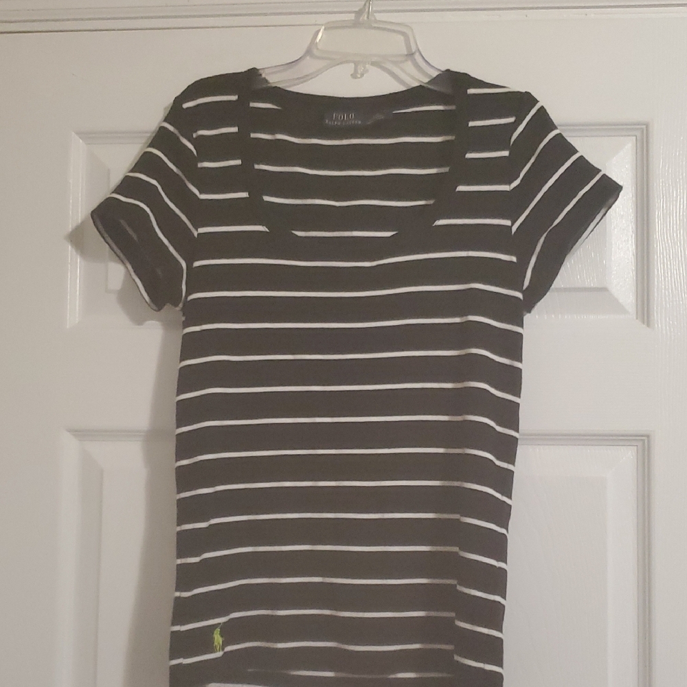 Striped Black and White Women's Top